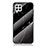 Silicone Frame Fashionable Pattern Mirror Case Cover for Samsung Galaxy A22 4G Black