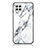 Silicone Frame Fashionable Pattern Mirror Case Cover for Samsung Galaxy A22 4G White