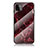 Silicone Frame Fashionable Pattern Mirror Case Cover for Samsung Galaxy A22 5G Red