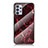 Silicone Frame Fashionable Pattern Mirror Case Cover for Samsung Galaxy A32 4G Red