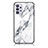 Silicone Frame Fashionable Pattern Mirror Case Cover for Samsung Galaxy A32 4G White