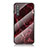 Silicone Frame Fashionable Pattern Mirror Case Cover for Samsung Galaxy A41 SC-41A Red