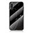 Silicone Frame Fashionable Pattern Mirror Case Cover for Samsung Galaxy A50 Black