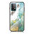 Silicone Frame Fashionable Pattern Mirror Case Cover for Samsung Galaxy A52s 5G Green