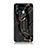 Silicone Frame Fashionable Pattern Mirror Case Cover for Samsung Galaxy A60 Gold and Black