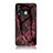 Silicone Frame Fashionable Pattern Mirror Case Cover for Samsung Galaxy A60 Red