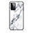 Silicone Frame Fashionable Pattern Mirror Case Cover for Samsung Galaxy A72 4G White