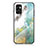 Silicone Frame Fashionable Pattern Mirror Case Cover for Samsung Galaxy F23 5G Green
