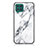 Silicone Frame Fashionable Pattern Mirror Case Cover for Samsung Galaxy F62 5G White