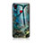 Silicone Frame Fashionable Pattern Mirror Case Cover for Samsung Galaxy M01s Blue