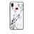Silicone Frame Fashionable Pattern Mirror Case Cover for Samsung Galaxy M01s White