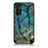 Silicone Frame Fashionable Pattern Mirror Case Cover for Samsung Galaxy M13 4G