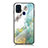 Silicone Frame Fashionable Pattern Mirror Case Cover for Samsung Galaxy M31 Green
