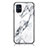 Silicone Frame Fashionable Pattern Mirror Case Cover for Samsung Galaxy M31s White