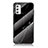 Silicone Frame Fashionable Pattern Mirror Case Cover for Samsung Galaxy M52 5G Black