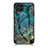 Silicone Frame Fashionable Pattern Mirror Case Cover for Samsung Galaxy M53 5G Blue