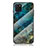 Silicone Frame Fashionable Pattern Mirror Case Cover for Samsung Galaxy Note 10 Lite Blue