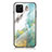 Silicone Frame Fashionable Pattern Mirror Case Cover for Samsung Galaxy Note 10 Lite Green