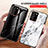 Silicone Frame Fashionable Pattern Mirror Case Cover for Samsung Galaxy Note 20 Ultra 5G