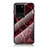 Silicone Frame Fashionable Pattern Mirror Case Cover for Samsung Galaxy S20 Ultra Red
