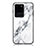 Silicone Frame Fashionable Pattern Mirror Case Cover for Samsung Galaxy S20 Ultra White