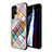 Silicone Frame Fashionable Pattern Mirror Case Cover for Samsung Galaxy S21 Ultra 5G