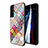 Silicone Frame Fashionable Pattern Mirror Case Cover for Samsung Galaxy S22 5G