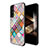 Silicone Frame Fashionable Pattern Mirror Case Cover for Samsung Galaxy S24 5G Mixed