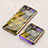 Silicone Frame Fashionable Pattern Mirror Case Cover for Samsung Galaxy Z Flip 5G Gray