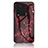 Silicone Frame Fashionable Pattern Mirror Case Cover for Vivo iQOO Neo7 5G Red