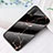 Silicone Frame Fashionable Pattern Mirror Case Cover for Vivo iQOO U3 4G Gold and Black