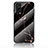 Silicone Frame Fashionable Pattern Mirror Case Cover for Vivo iQOO Z3 5G Gold and Black