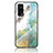 Silicone Frame Fashionable Pattern Mirror Case Cover for Vivo iQOO Z3 5G Green