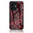 Silicone Frame Fashionable Pattern Mirror Case Cover for Vivo iQOO Z6 Lite 5G Red