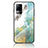 Silicone Frame Fashionable Pattern Mirror Case Cover for Vivo V21e 4G