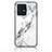 Silicone Frame Fashionable Pattern Mirror Case Cover for Vivo V23 Pro 5G White