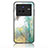 Silicone Frame Fashionable Pattern Mirror Case Cover for Vivo X80 5G Green
