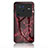 Silicone Frame Fashionable Pattern Mirror Case Cover for Vivo X80 Pro 5G Red