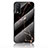 Silicone Frame Fashionable Pattern Mirror Case Cover for Vivo Y12A Gold and Black