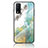 Silicone Frame Fashionable Pattern Mirror Case Cover for Vivo Y12A Green