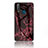 Silicone Frame Fashionable Pattern Mirror Case Cover for Vivo Y17 Red