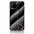 Silicone Frame Fashionable Pattern Mirror Case Cover for Vivo Y21s Black