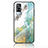 Silicone Frame Fashionable Pattern Mirror Case Cover for Vivo Y31 (2021) Green