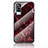 Silicone Frame Fashionable Pattern Mirror Case Cover for Vivo Y31 (2021) Red