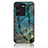 Silicone Frame Fashionable Pattern Mirror Case Cover for Vivo Y35 4G