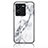 Silicone Frame Fashionable Pattern Mirror Case Cover for Vivo Y35 4G White