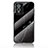 Silicone Frame Fashionable Pattern Mirror Case Cover for Vivo Y74s 5G Black