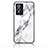 Silicone Frame Fashionable Pattern Mirror Case Cover for Vivo Y74s 5G White