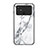 Silicone Frame Fashionable Pattern Mirror Case Cover for Xiaomi Poco C40 White