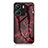 Silicone Frame Fashionable Pattern Mirror Case Cover for Xiaomi Poco C65 Red